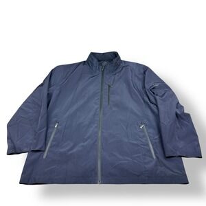 TUMI TECH Men's Navy Blue Lightweight Zip Up Jacket Size XXL